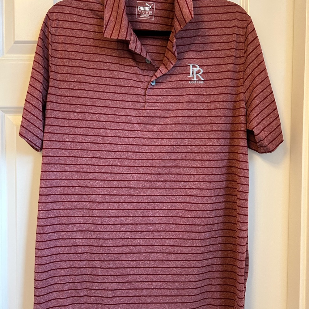 Nwot mens golf shirt size large, Paso Robles golf course logo on chest, maroon